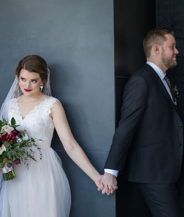 Bride and groom portrait before the ceremony